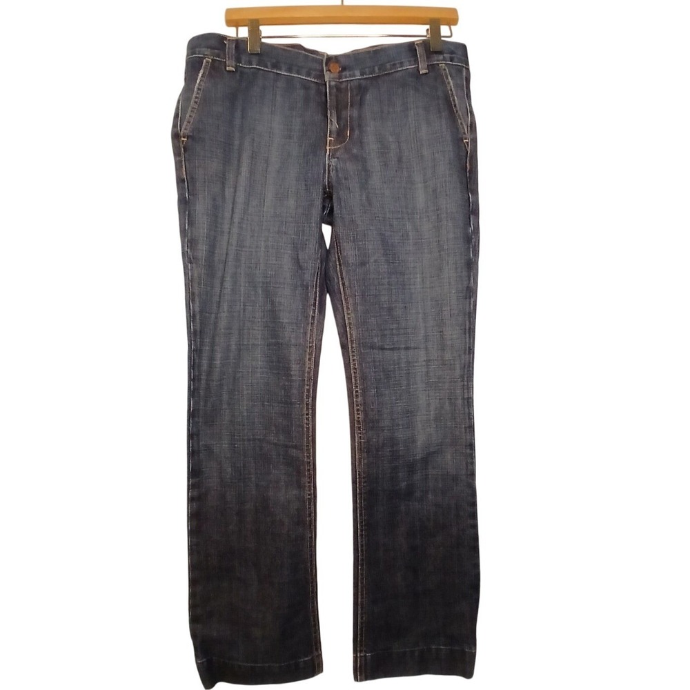 J.Crew Wide Leg Jeans Womens 31 High Rise 100% Cotton Rigid Denim Vintage